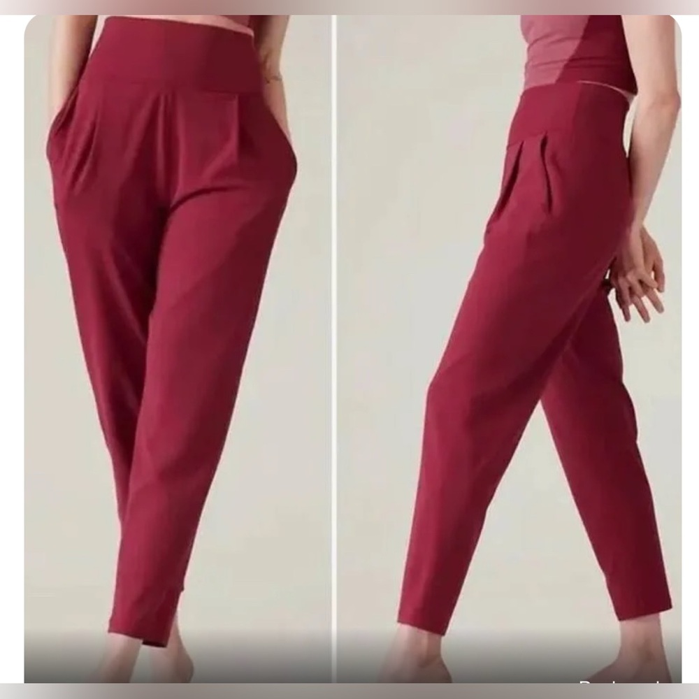 Athleta Elation Pant in Coffeeberry Red - soft Powervita fabric!